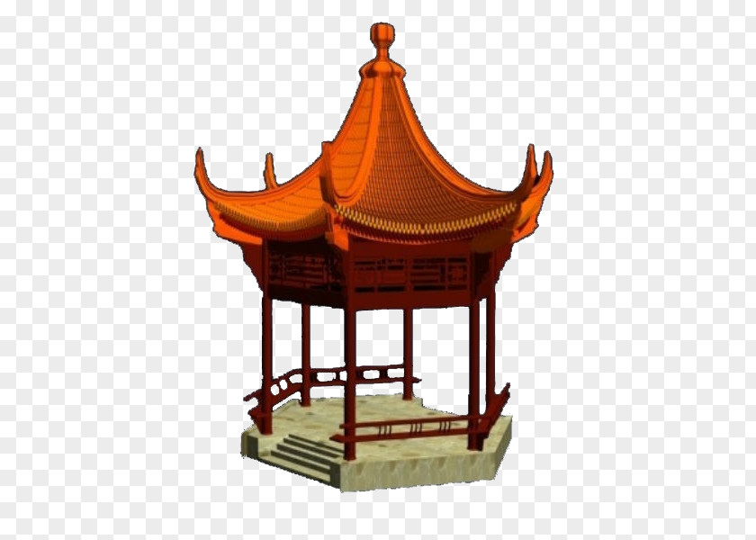 Ga Chinese Pavilion Landscape Image Vector Graphics PNG