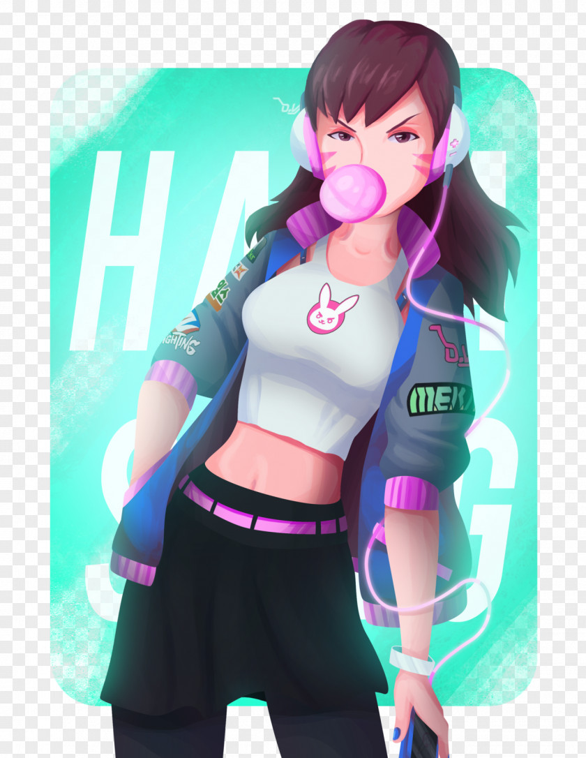 Overwatch D.Va Song Drawing Fan Art PNG art, d.va font clipart PNG