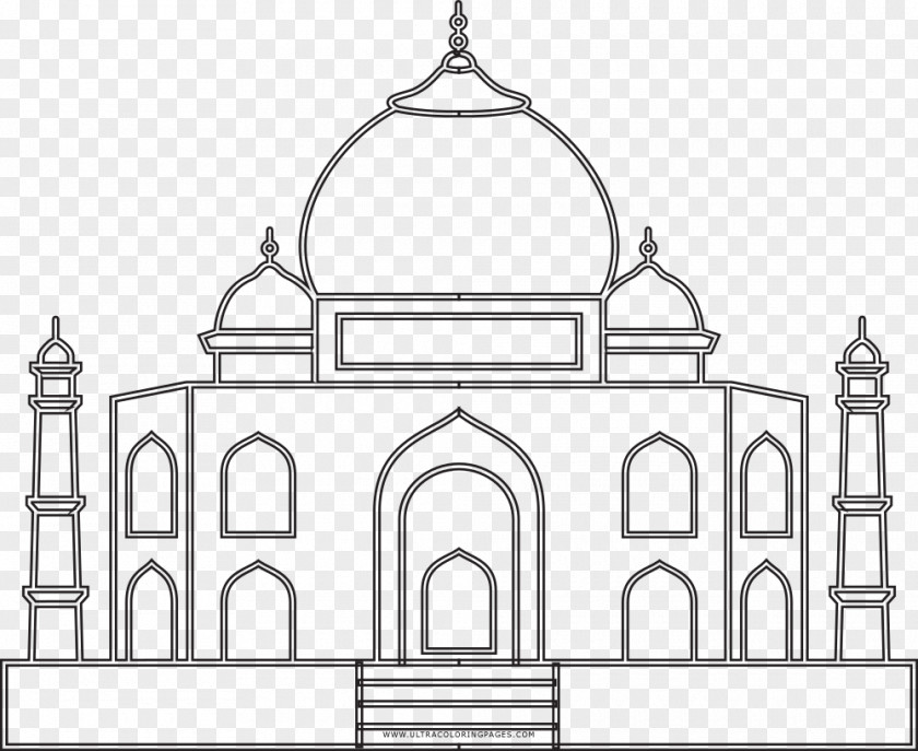 Taj Mahal Yamuna Coloring Book Drawing Mausoleum PNG