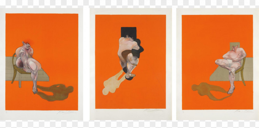 Bacon Three Studies For Figures At The Base Of A Crucifixion Triptych Marlborough Fine Art Artist PNG