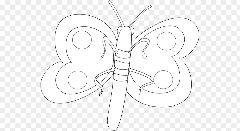 Butterfly Wing Line Art Insect Sketch PNG