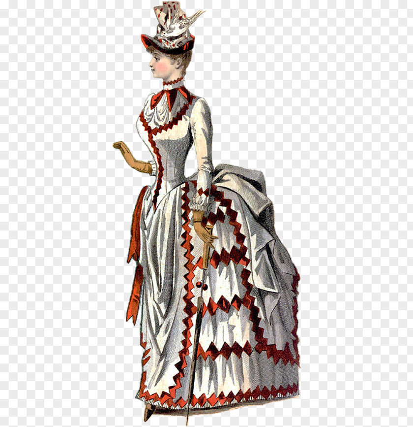 Victorian Woman Era 1880s Bustle Fashion Clothing PNG
