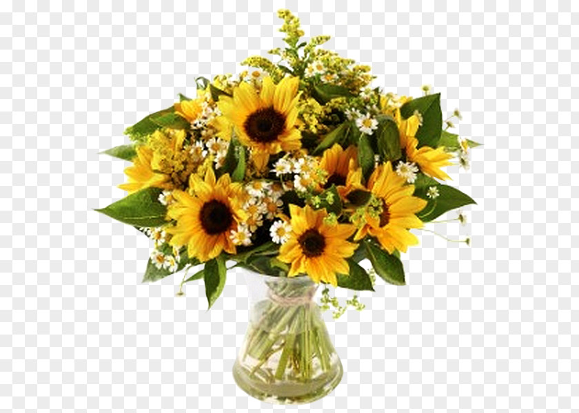 Flower Common Sunflower Bouquet Cut Flowers Floristry PNG