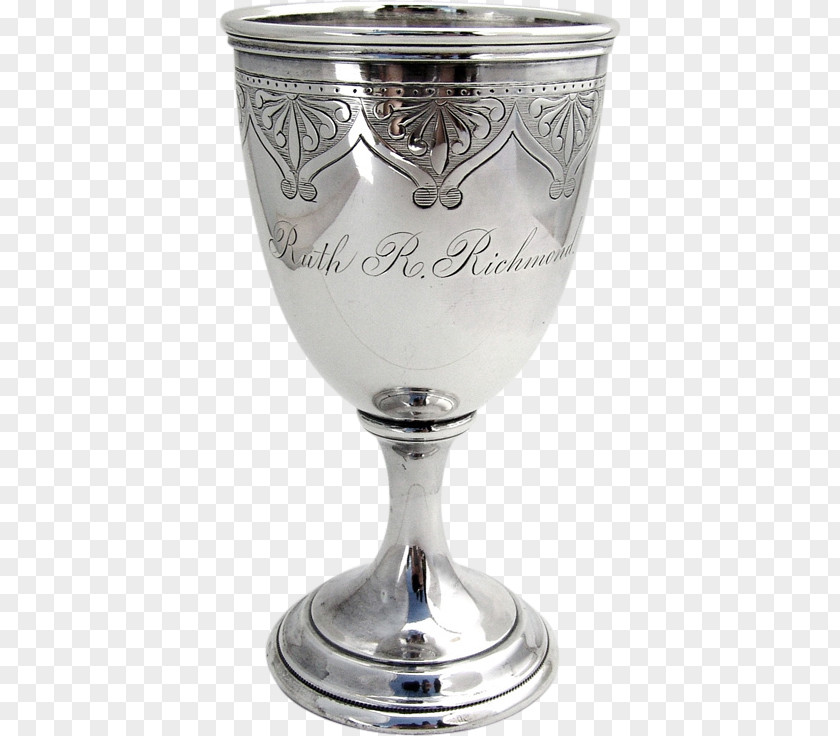 Silver Coin Wine Glass Engraving Chalice PNG