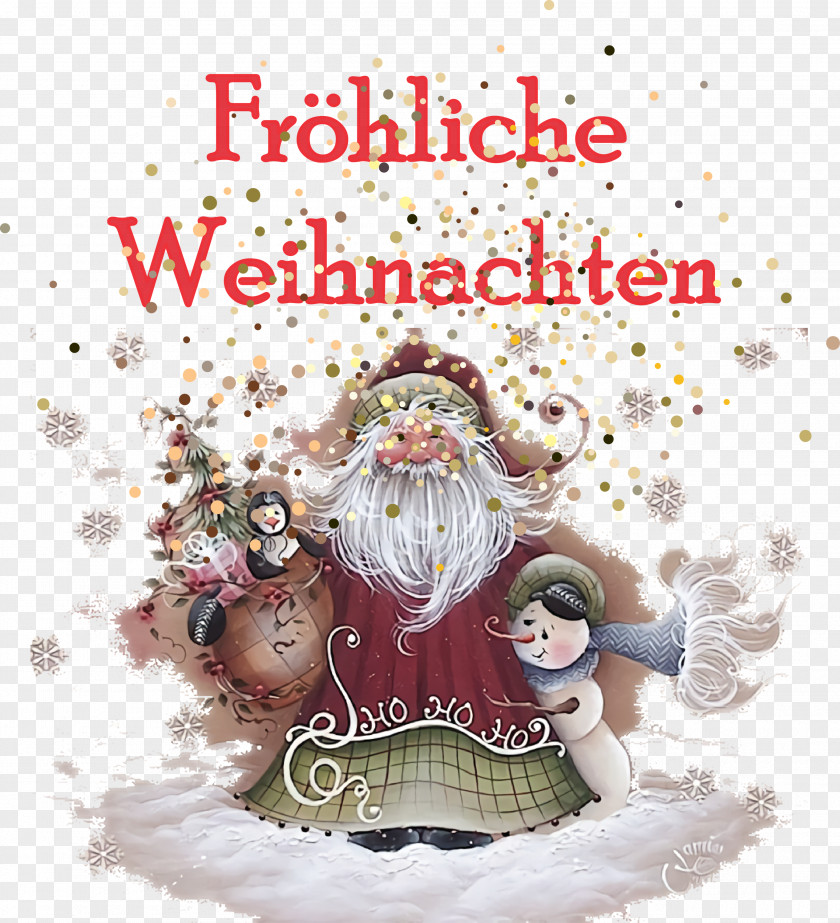 Frohliche Weihnachten Merry Christmas PNG