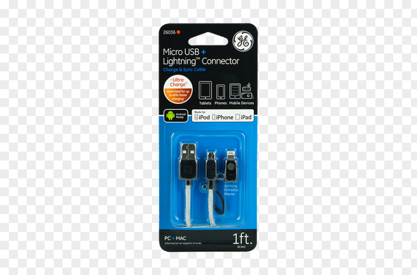 Lightning Electrical Cable AC Adapter Micro-USB PNG