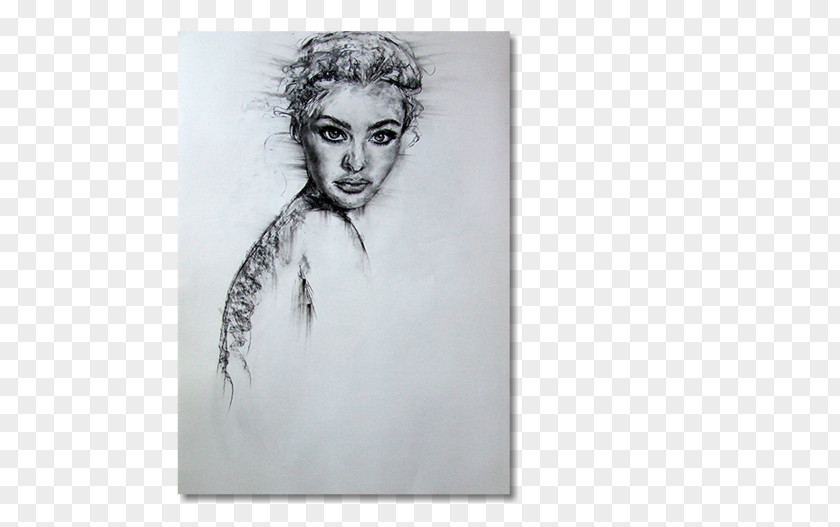 Miranda Kerr Portrait Figure Drawing Black And White Sketch PNG