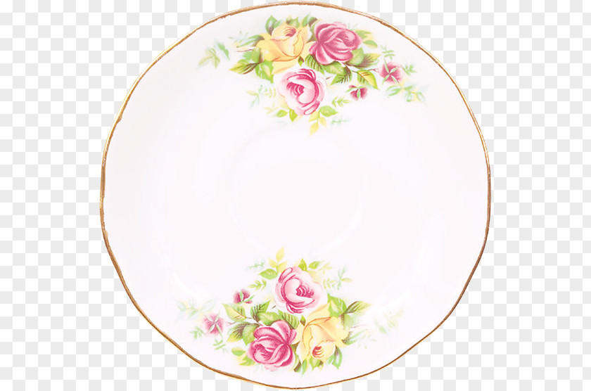 Plate Rose Family Platter Floral Design Porcelain PNG