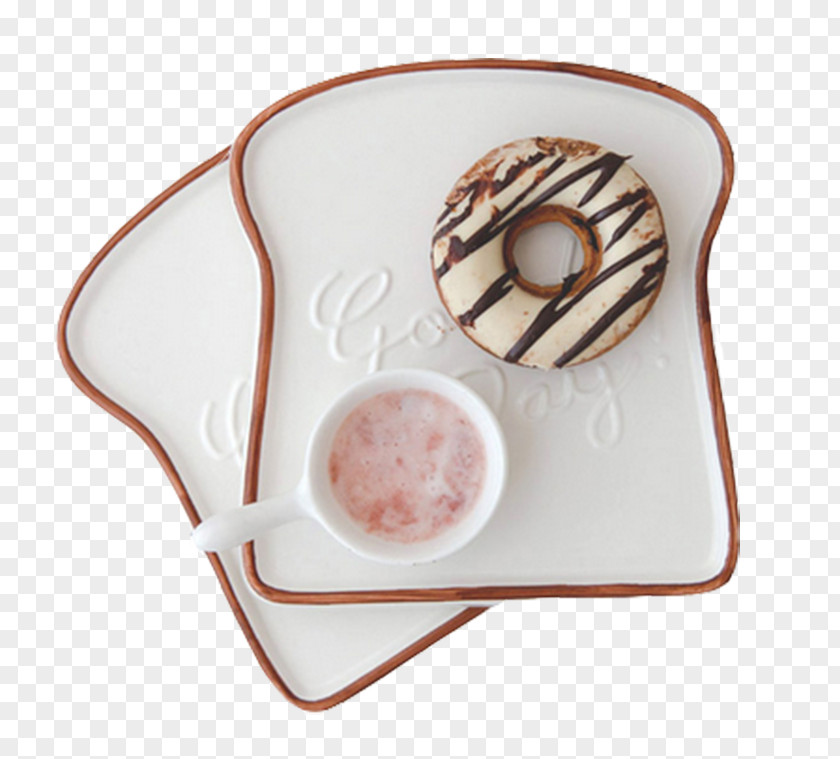 Bagel Breakfast Toast Plate Tableware Ceramic PNG