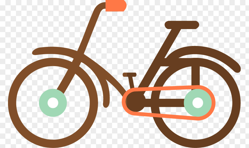 Cartoon Bicycle Flat Cycling Icon PNG