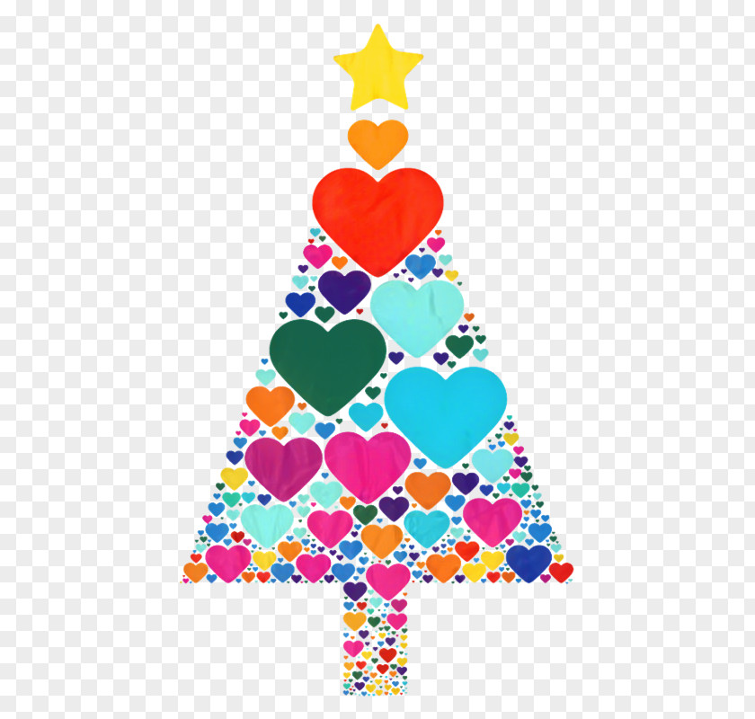 Pine Family Christmas Tree Line PNG