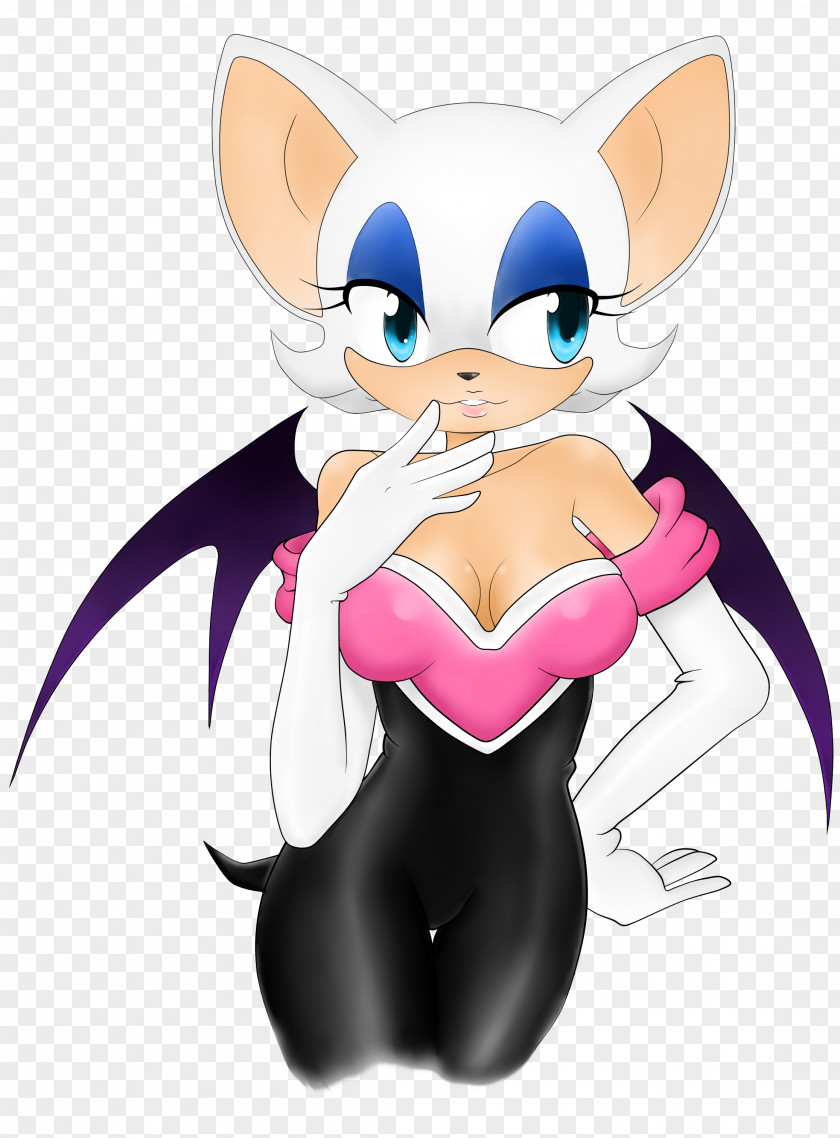 Confused Funny Character Whiskers Rouge The Bat Female Cat PNG