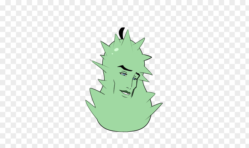 Prickly Pear Leaf Face Character Clip Art PNG