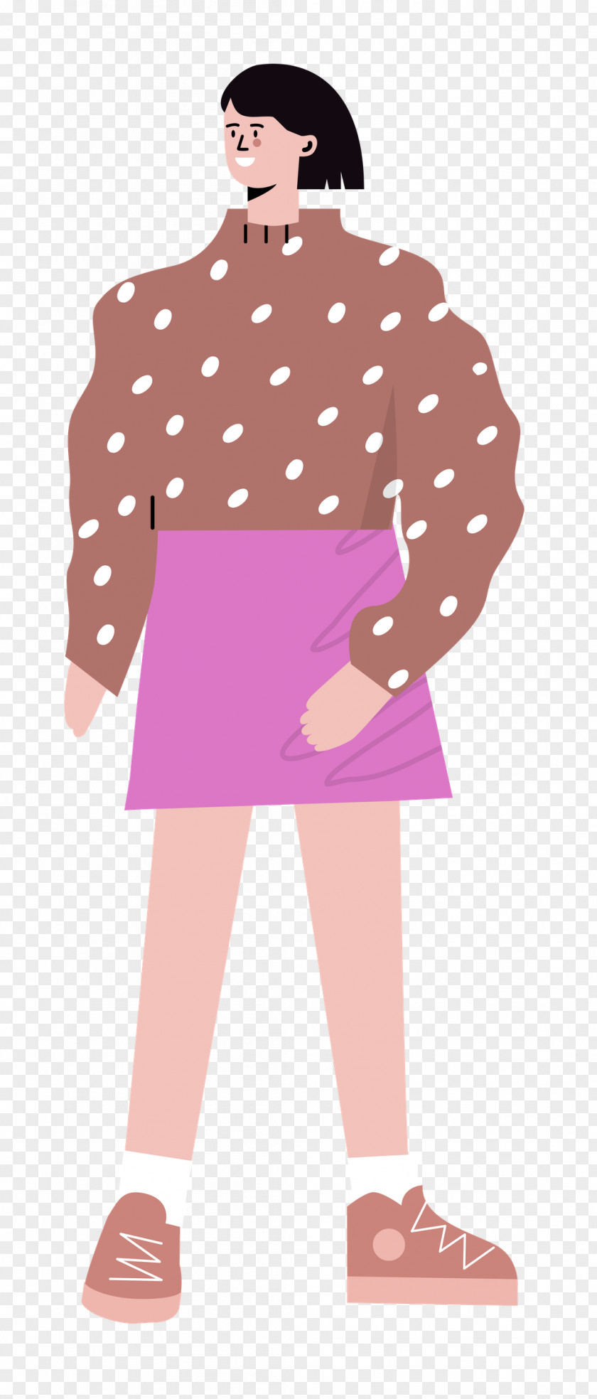 Standing Skirt Woman PNG