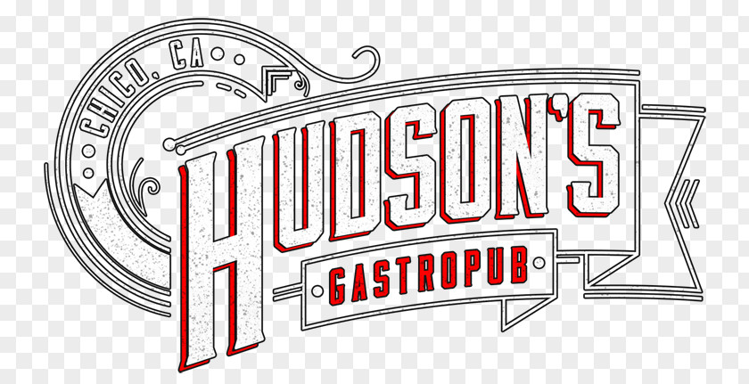 Hudson's Gastropub Logo Brand Design PNG