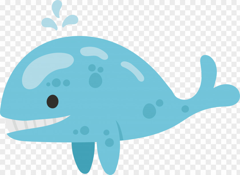 Sky Blue Whale PNG