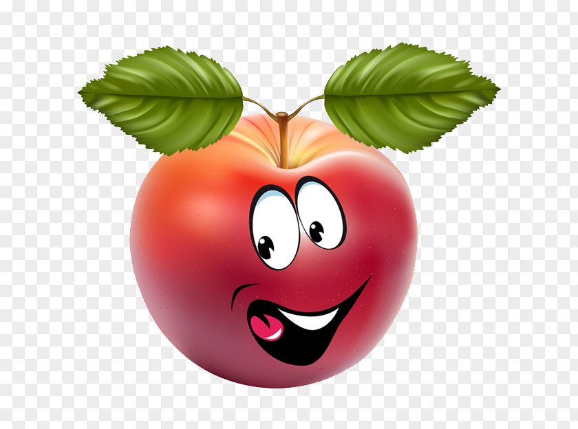 Three-dimensional Smiley Apple Computer File PNG