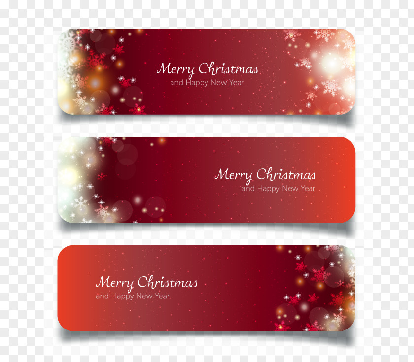 Vector Christmas Banners Web Banner New Year PNG