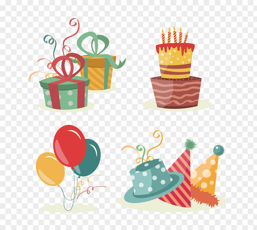 Birthday Elements Party Hat Icon PNG