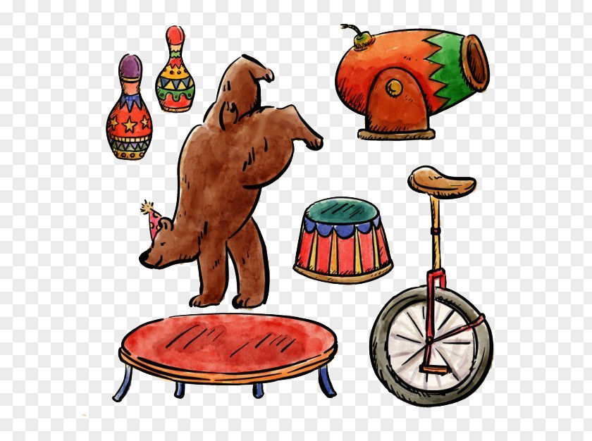 Circus Props Illustration PNG