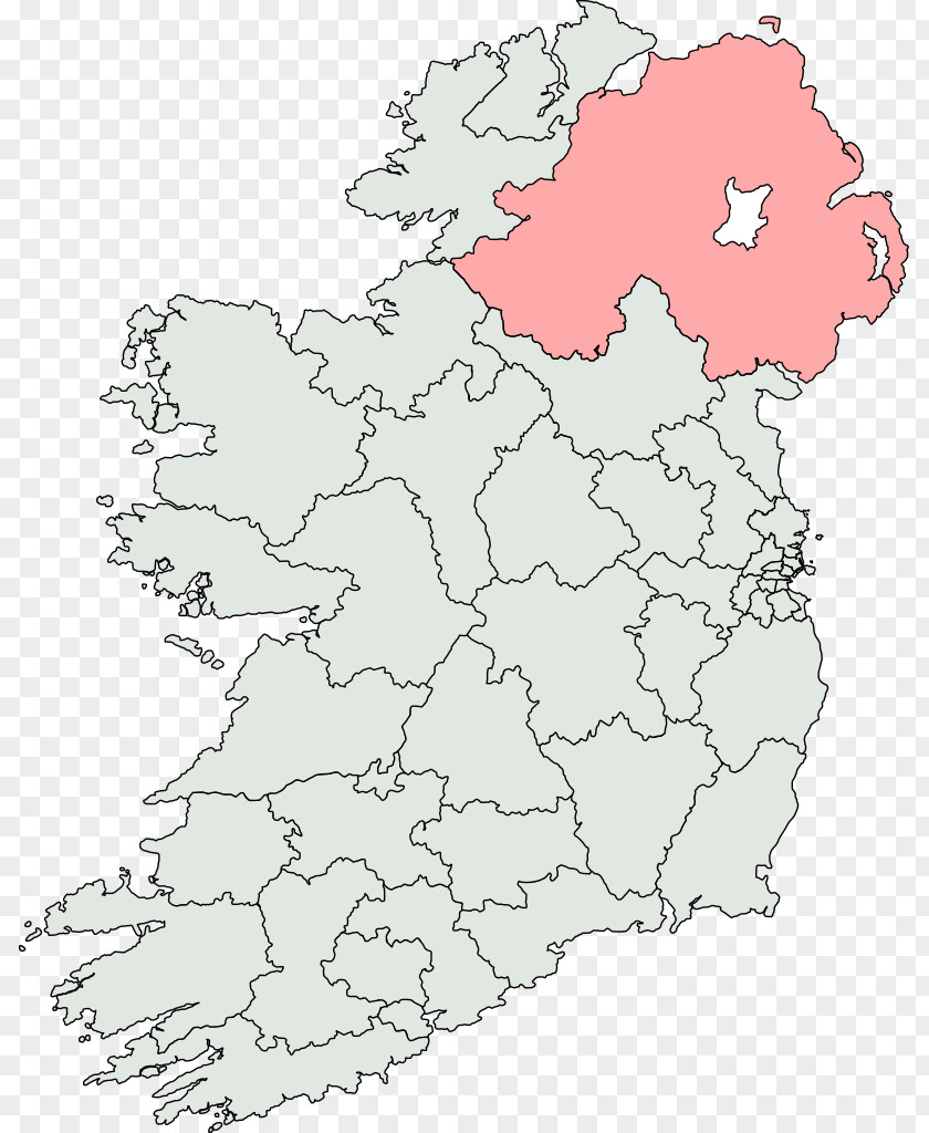 Ireland Map Line Art Point PNG