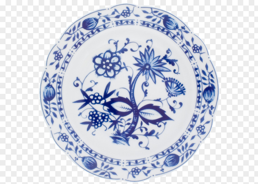 Plate Blue Onion KAHLA/Thüringen Porzellan GmbH Porcelain Neue Porzellanfabrik Triptis PNG