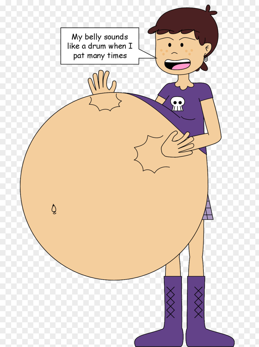 Body Inflation Luna Loud Fan Art DeviantArt Abdominal Pain PNG