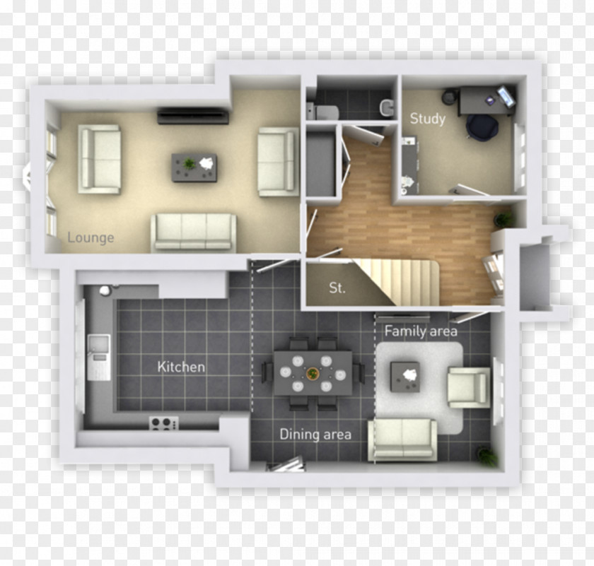House Floor Plan Open Home Family Room PNG