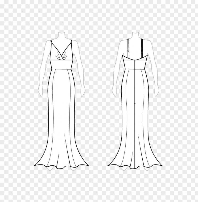 Mermaid Tail Dress Clothing Fashion Design Drawing Pattern PNG