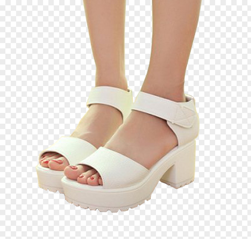 Platform Shoes Sandal High-heeled Shoe Wedge Peep-toe PNG