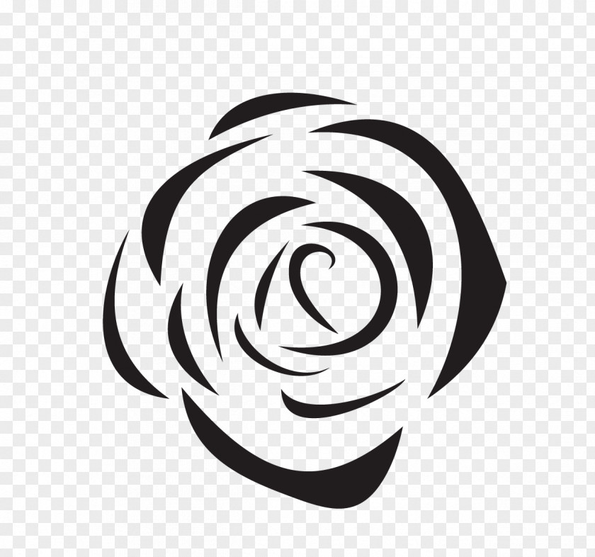 Rose Beach Black And White Flower PNG