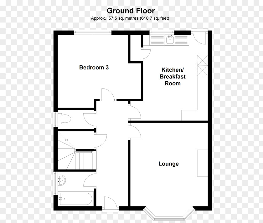 Apartment Floor Plan Open Bedroom PNG