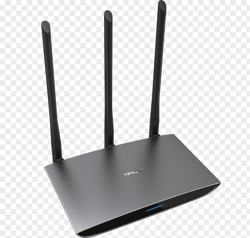 Black Three-antenna Wireless Router TP-Link Wi-Fi PNG