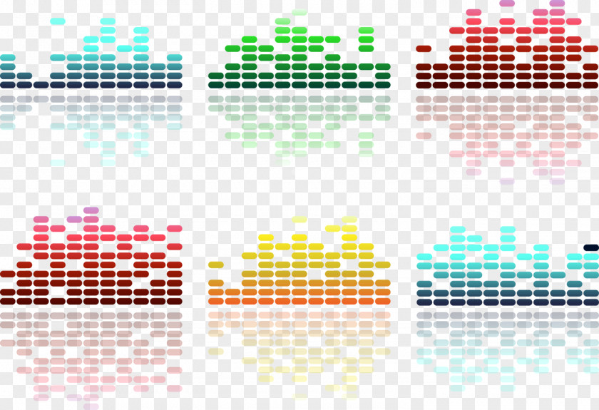 Colorful Sound Waves Vector Graphics PNG