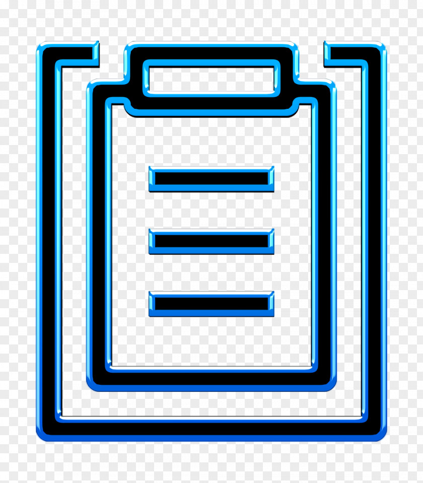 Electric Blue Rectangle App Icon Clipboard Essential PNG