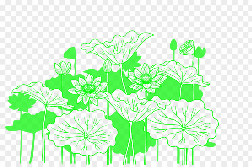 Hand-painted Lotus Euclidean Vector Flower PNG