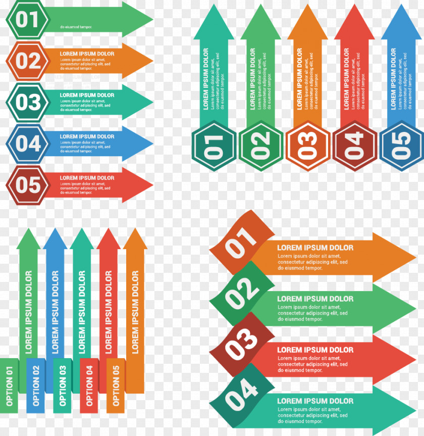 Vector Hand-drawn Arrows On The Label Diagram Arrow Infographic Chart PNG