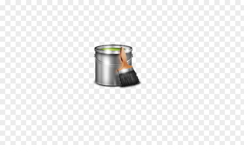Brush Bucket Creative Image Composition Painting Art Icon PNG