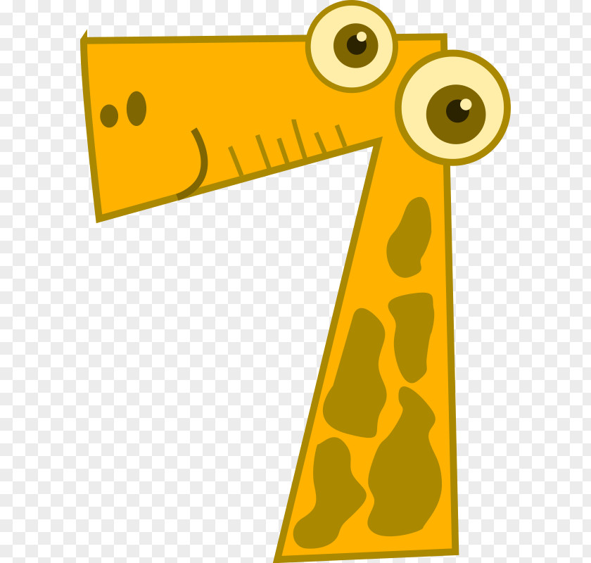 Giraffe Number Clip Art PNG