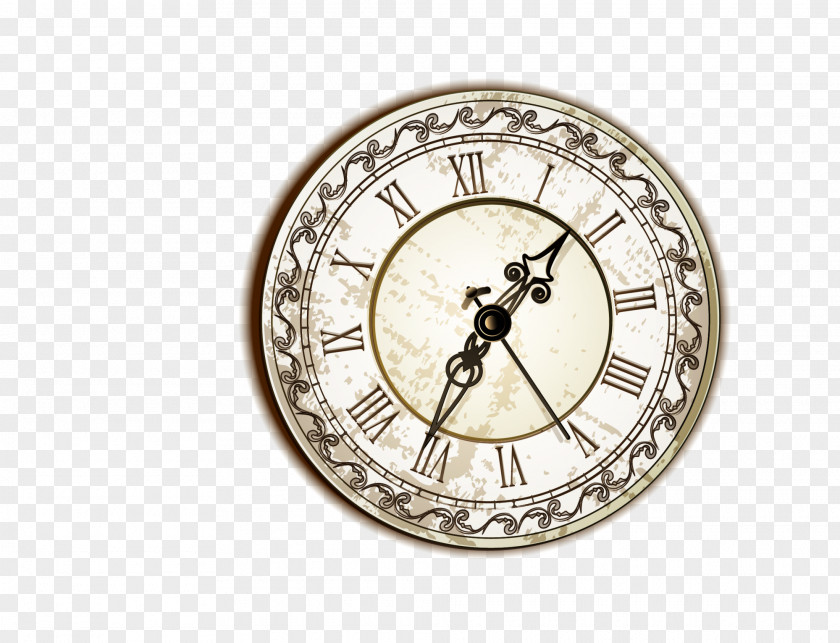 Khaki Vintage Clock PNG