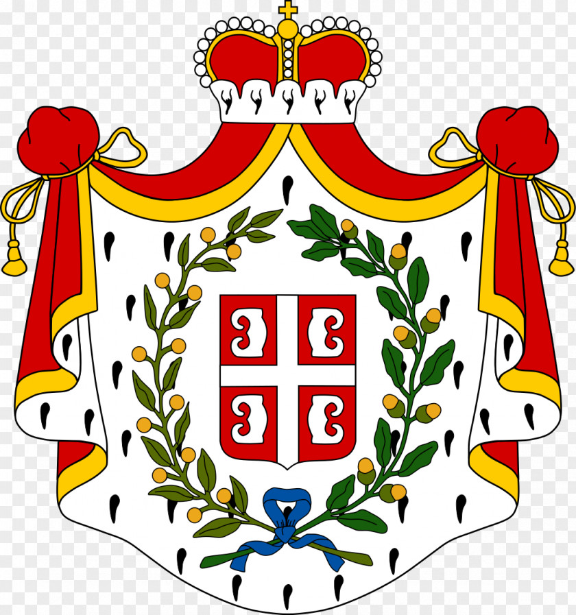 Kingdom Of Serbia Principality Coat Arms Flag PNG
