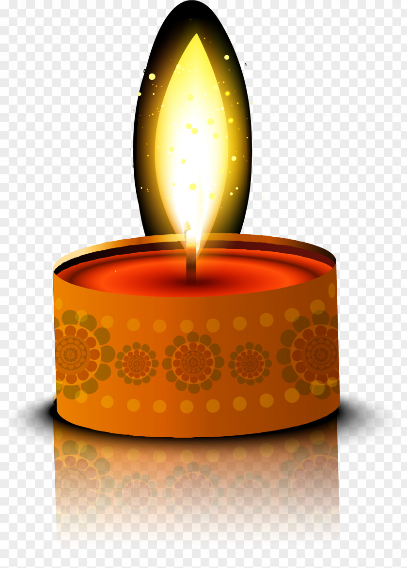 Simple Yellow Candle Light Icon PNG
