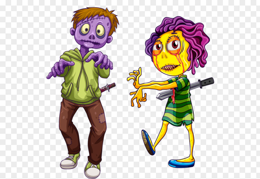 Style Gesture Zombie Cartoon PNG