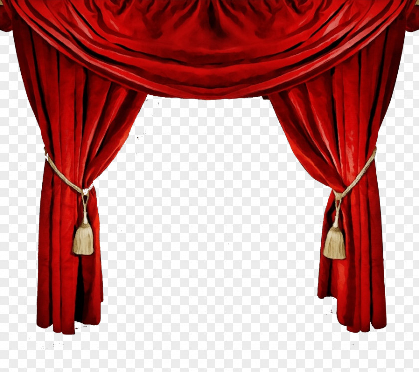 Window Valance Heater Curtain Theater Treatment Red Interior Design PNG