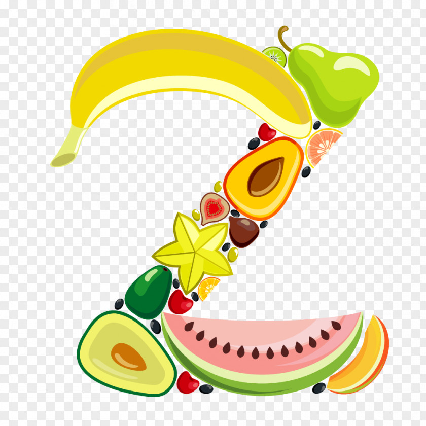 Letter Z Fruit Image Illustration Clip Art PNG