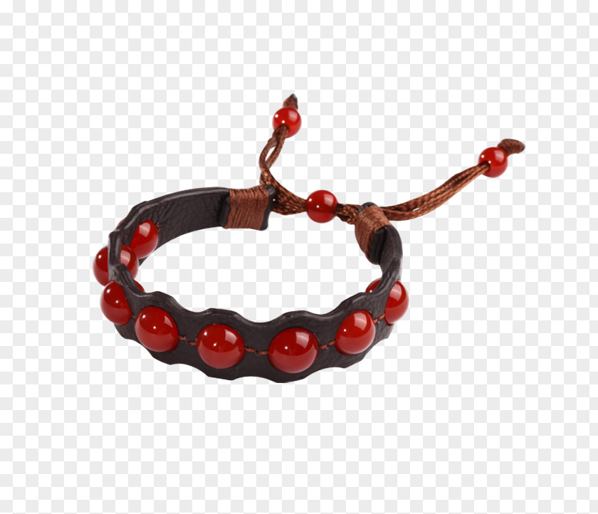 Stones Red Agate Leather Bracelet Designer Jewellery PNG