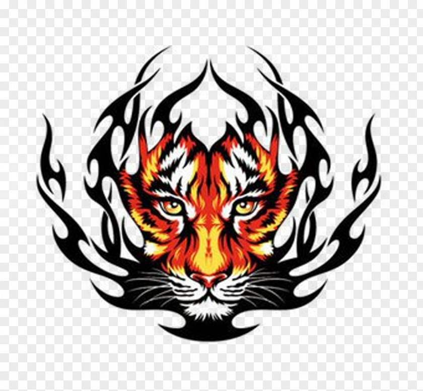 Tiger Vector Tattoo Drawing PNG