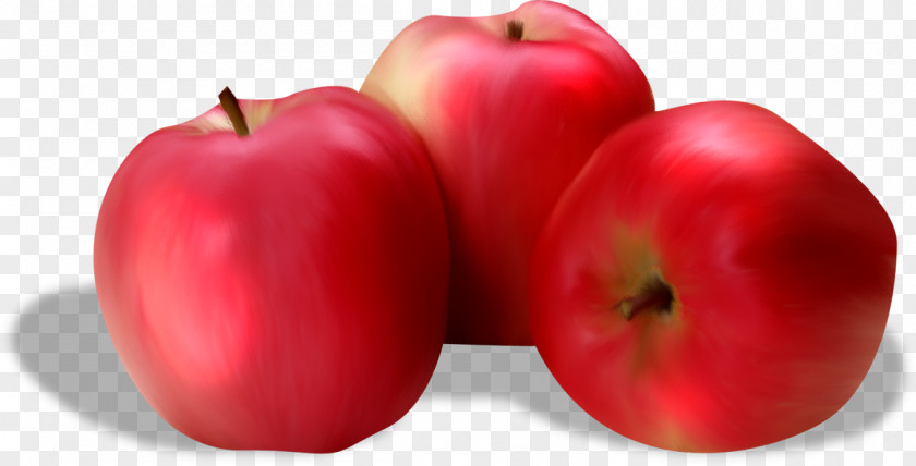 Three Red Apples Apple Auglis Vecteur PNG