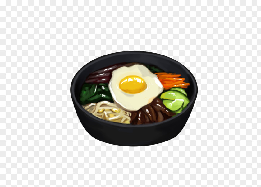 Bibimbap Korean Cuisine Bowl Food Art PNG