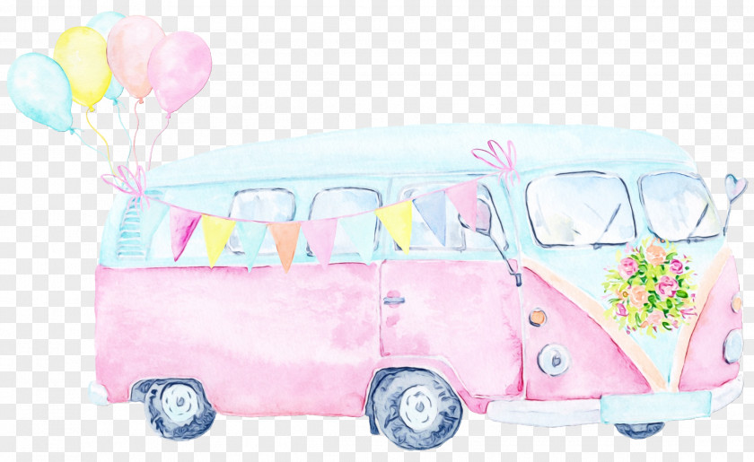 Family Car Van Pink Vehicle Transport PNG